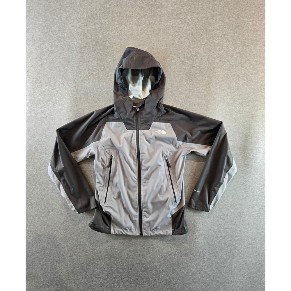 The North Face Rain Jacket Boys M 10/12 Gray DryVent Hooded Full Zip NF0A3CPM